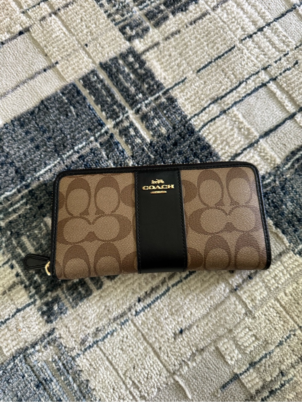 Coach large zip around clutch wallet